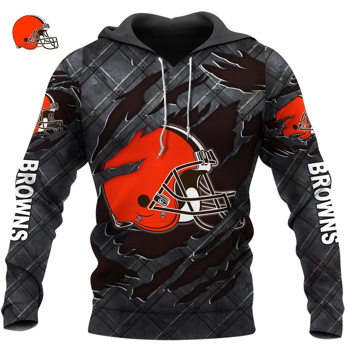 Cleveland Browns Black Metal Design Shirt