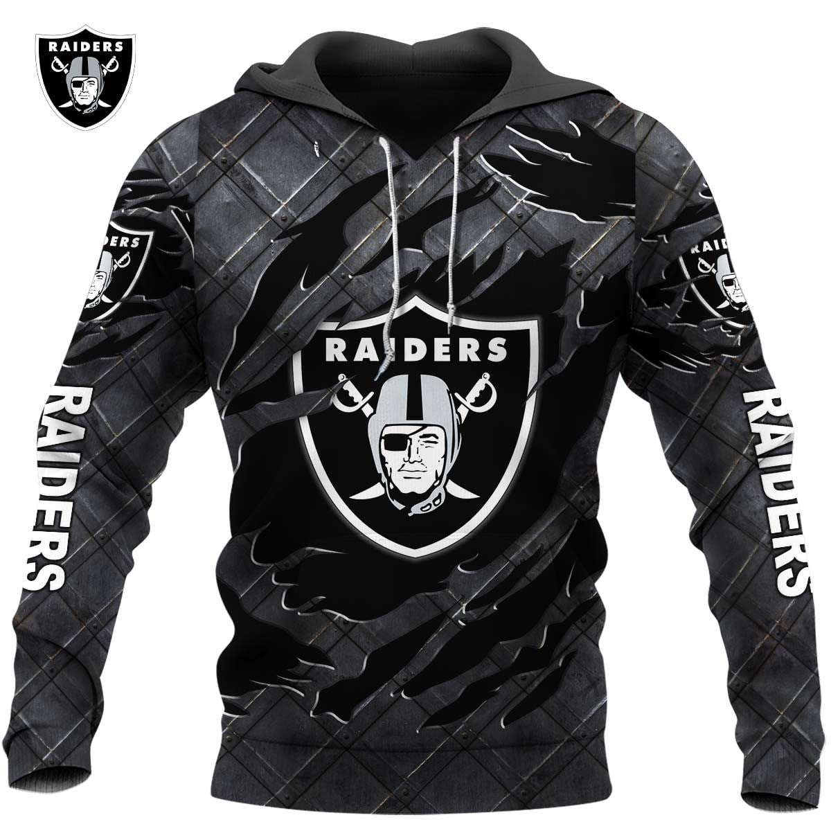 Las Vegas Raiders Black Metal Design Shirt